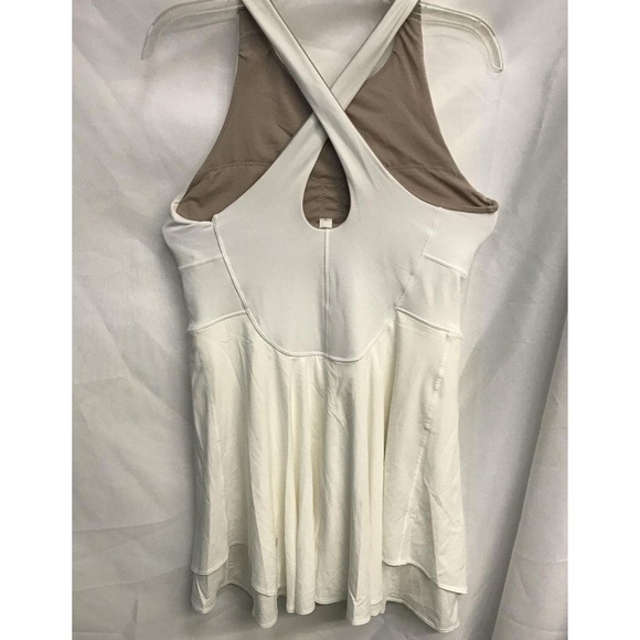 NWT Lululemon Womens Tennis Dress Size 4 White Athletic Criss-Cross Back - Picture 6 of 9